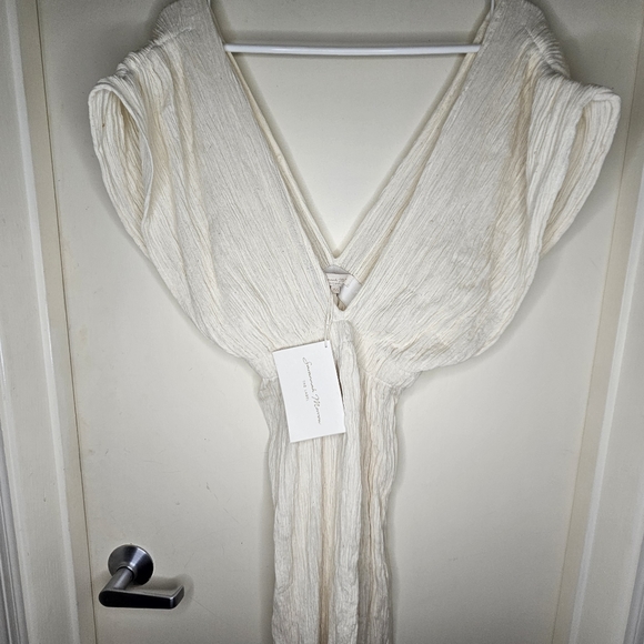 Savannah Morrow organic cotton maxi ivory dress NWT XS/S - Picture 6 of 8